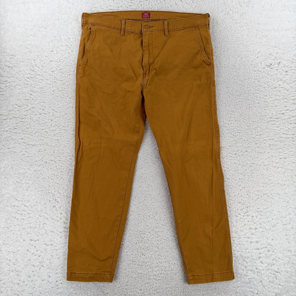 Levis XX Chino Pants Mens 38x30 Brown Regular Fit Stretch Standard Taper 85226